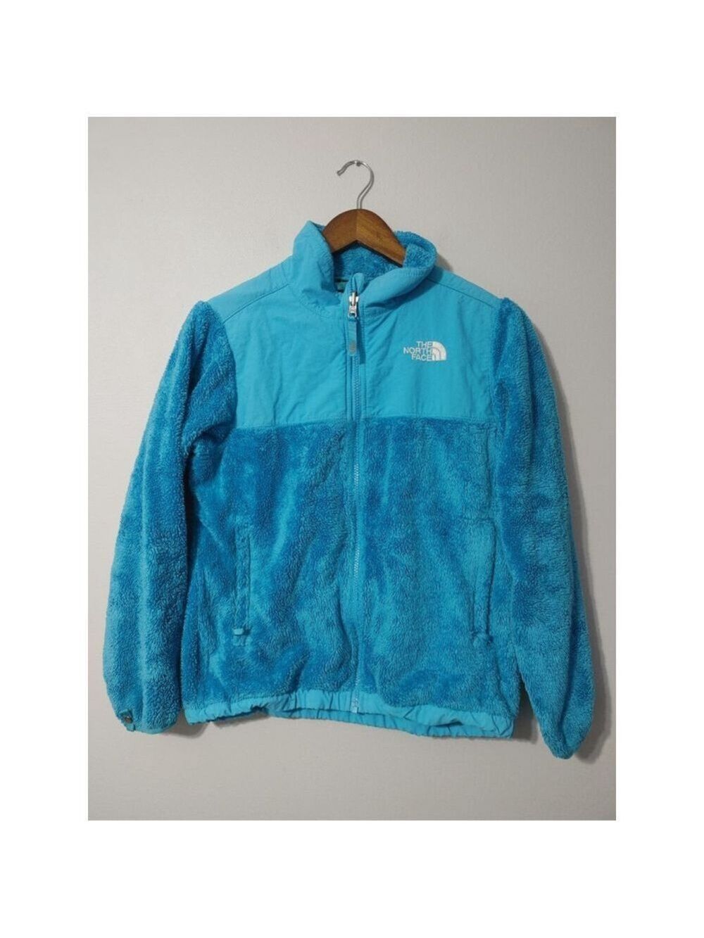 Girl's North Face Denali Fleece Jacket L (14-16) Turquoise Blue